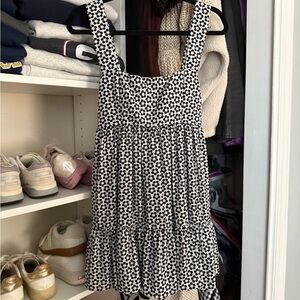 Lucy in the Sky Black and White Patterned Mini Dress
